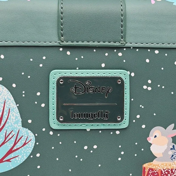 Loungefly Disney Bambi Folk Floral Green Crossbody Bag Purse New - Picture 8 of 12